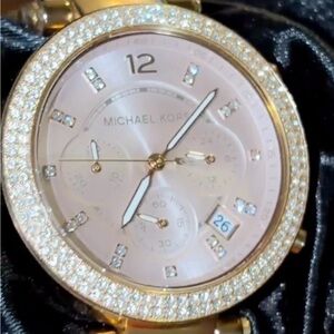 Michael Kors Gold and Silver Crystal Women's Watch